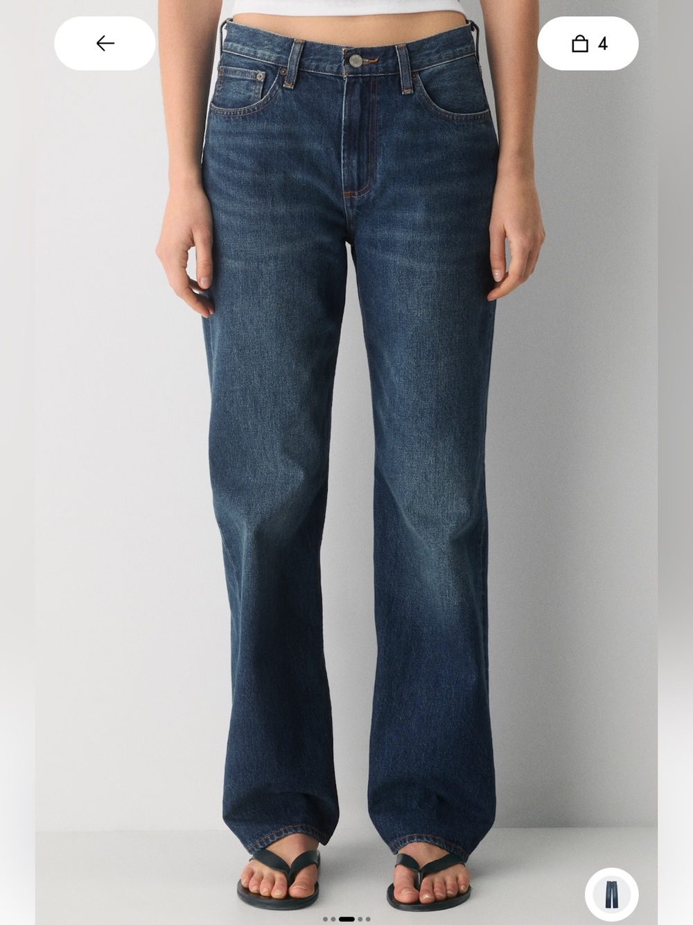 Denim Forum Dark Blue Vintage Baggy Jeans